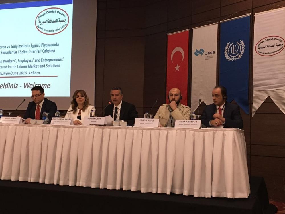 ILO TURKEY FRIENDSHIP ASSOCIATION OF OFFICE AND SYRIA our cooperation JUNE 13, 2016 PANEL